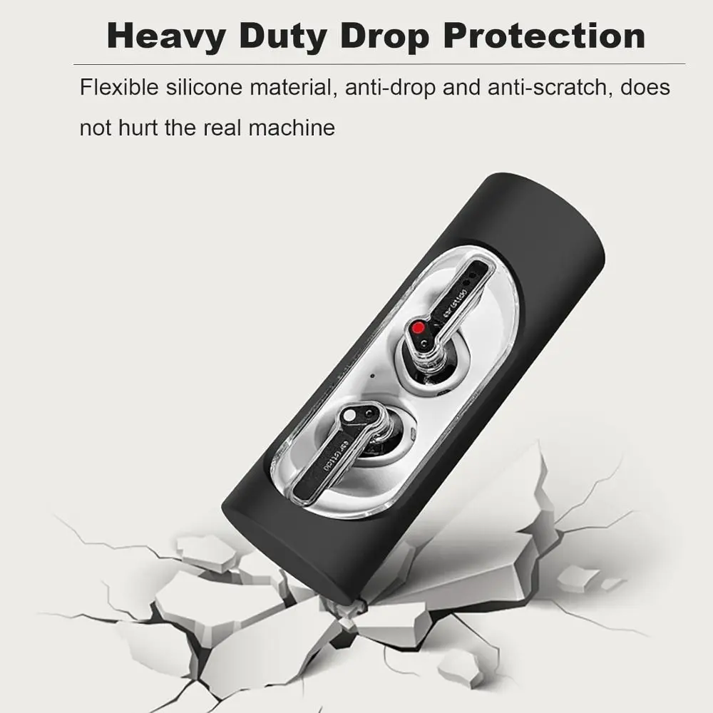 Anti-drop Bluetooth Earphone Case Dustproof Washable Headphone Shell Silicone Soild Color for Nothing Ear Stick