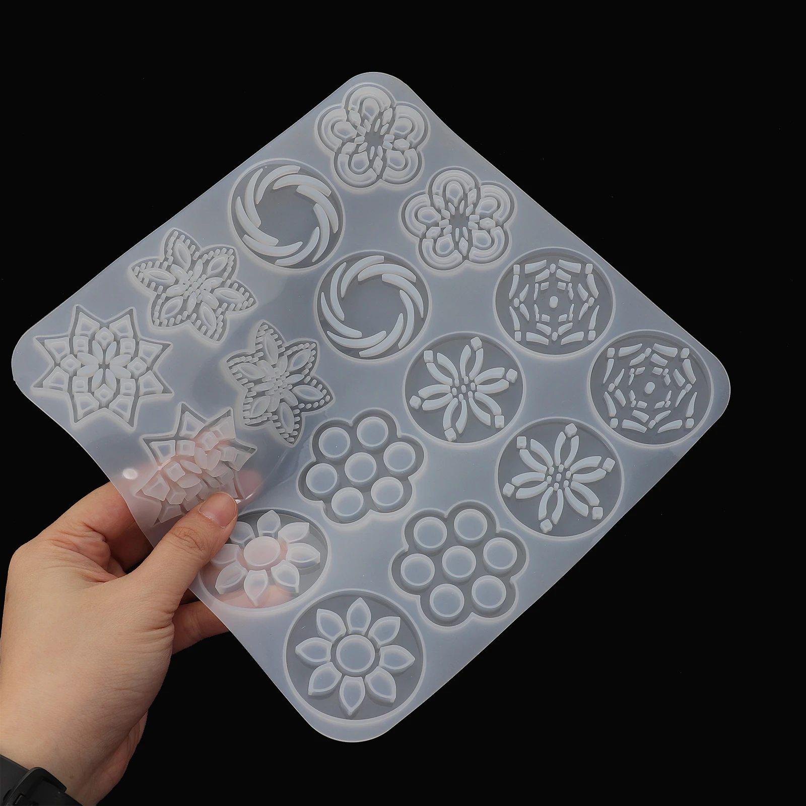 

Silicone Mold for Epoxy Resin Jewelry DIY Pendant Necklace Earring Craft Reusable Nonstick Sculpture Accessories Tool