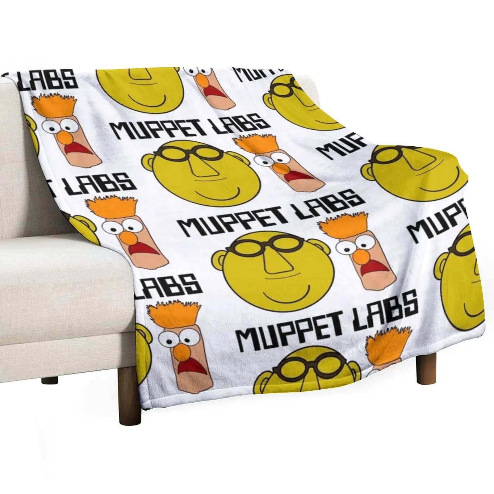 

The Muppets - Dr. Bunsen Honeydew & Beaker Muppet Labs Throw Blanket Cozy Napping Blanket Gift for Mom Dad
