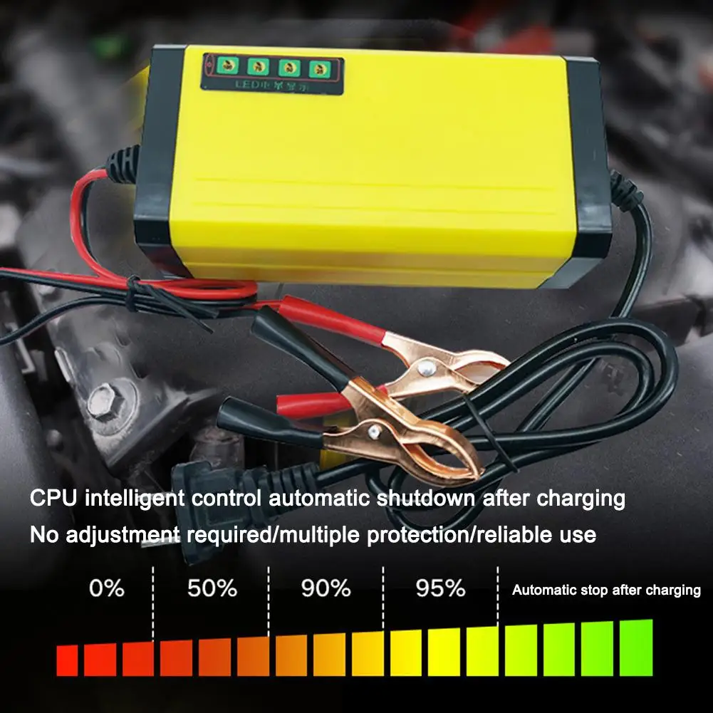 車のバッテリー充電器 220V パワーパルス修理充電器トラックバッテリー充電器 12V 2A 3A ウェットドライ鉛酸バッテリー LED ディスプレイ