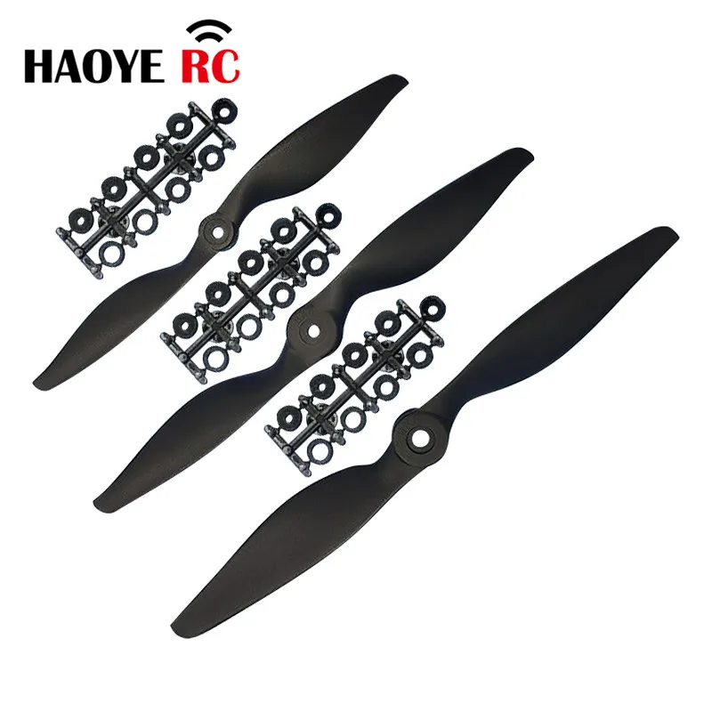 Haoye 2 Pcs Replacement Electric Propeller Diameter 7-14 inch Black Color Propeller For RC Airplane Parts