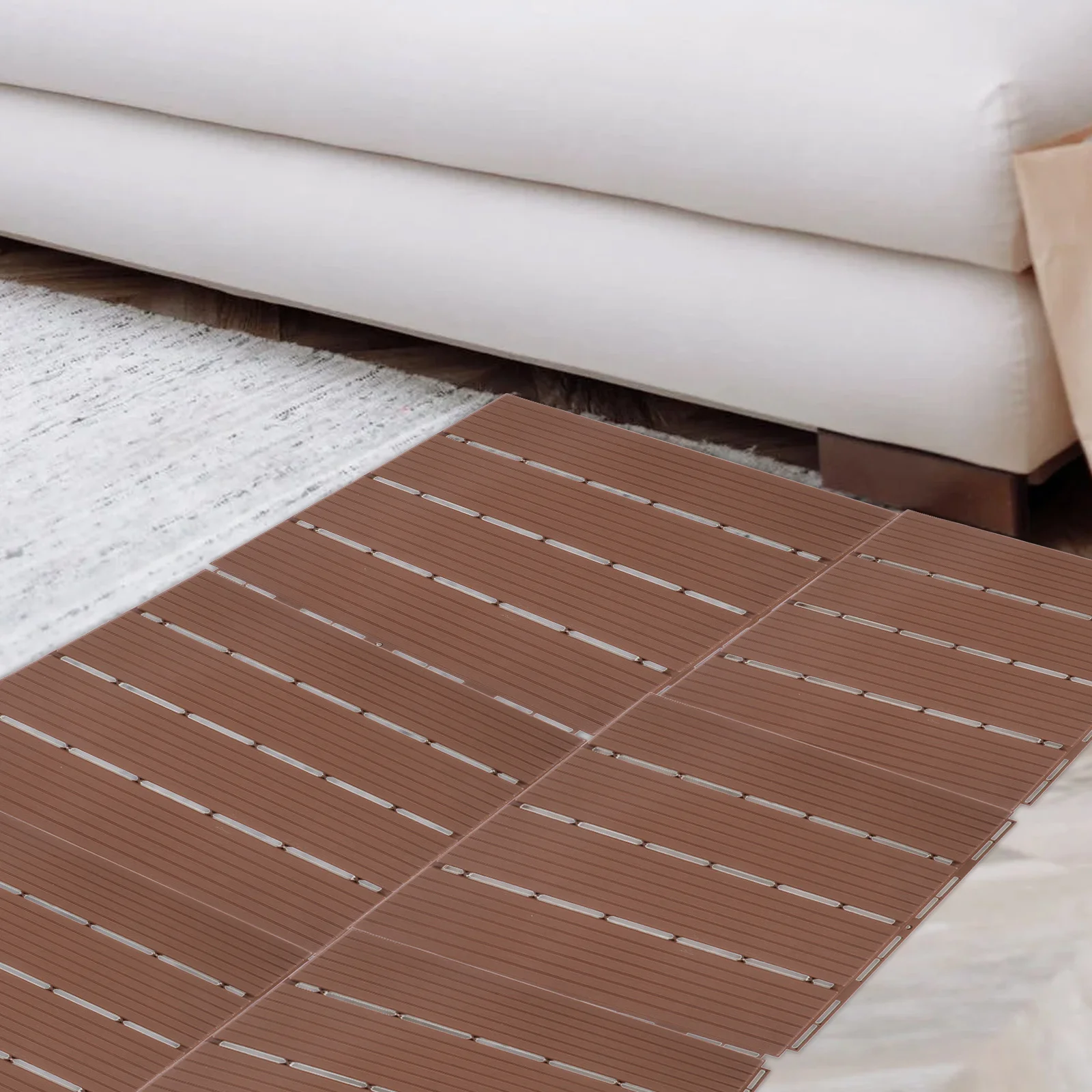 Holz-Kunststoff-Boden, wasserdicht, für den Außenbereich, Balkon, Garten, Spleißboden, langlebig, korrosionsbeständig, praktischer Bodenbelag