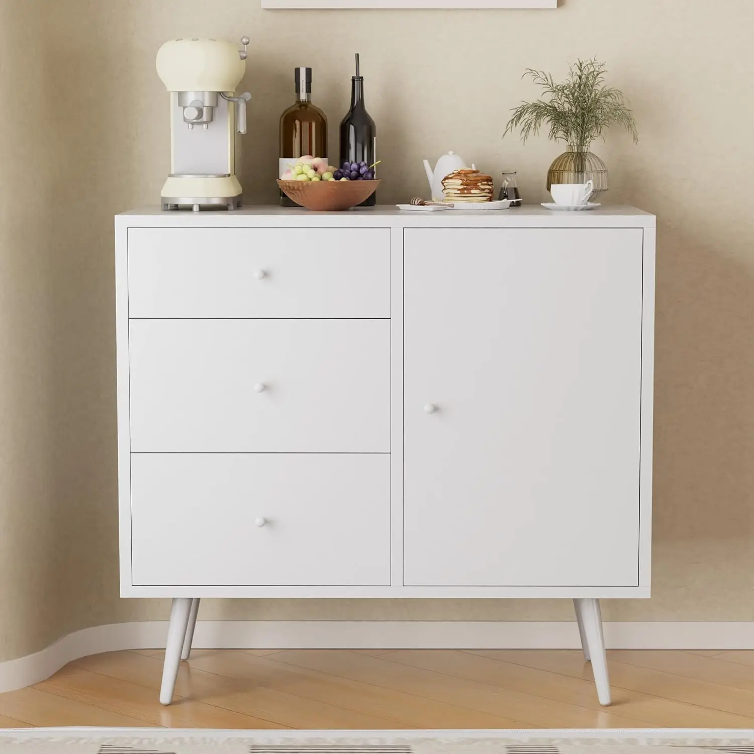 Buffet Cabinet with Storage Drawers and Door