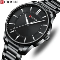 Relojes CURREN de cuarzo informales para hombre, relojes de pulsera de cuarzo de negocios simples con banda de acero inoxidable de marca de lujo