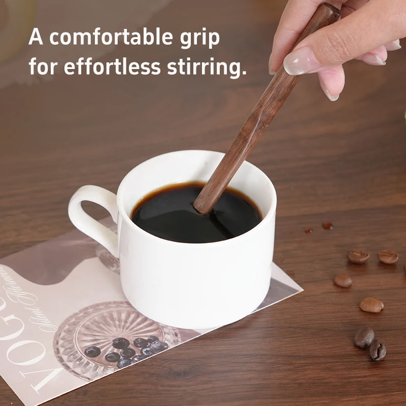 محرك القهوة من خشب الجوز الأسود، محرك المشروبات المصنوع يدويًا، أداة المقهى، ملحقات المطبخ متعددة الوظائف، محرك. #1