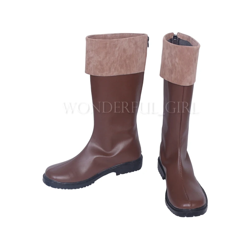 KonoSuba-Chaussures de Cosplay de la Bénédiction de Dieu sur ce Monde Merveilleux, Bottes de Cosplay Anime, Fermeture Éclair, ixd'Halloween, Kazuma Satou