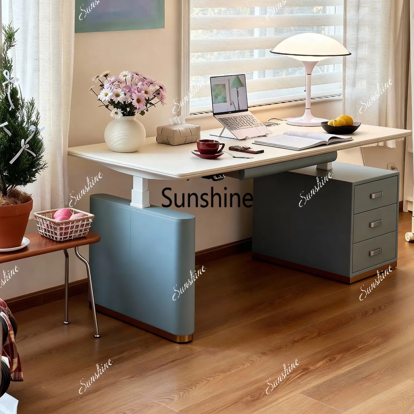 High-end computer desk, light luxury study desk