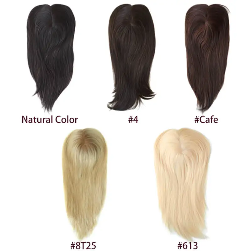 5.5x6Inch Fine Mono Human Hair Toppers For Women Chinese Cuticle Virgin Human Hair Wigs Straight Mono Women Toppers Hairpieces