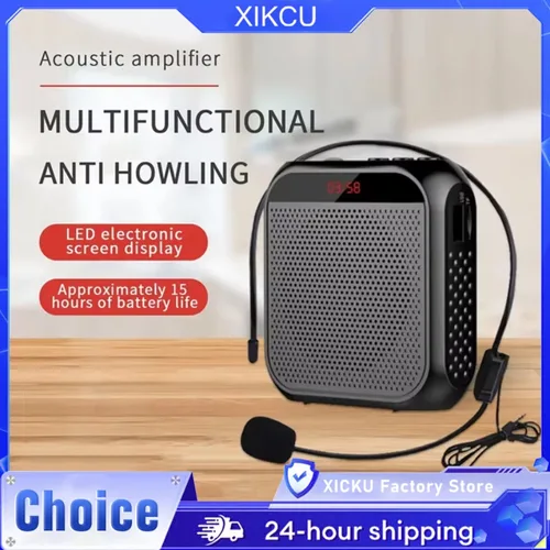 XIKCU amplificador de voz portátil megáfono Mini altavoz de Audio con micrófono altavoz ultraligero recargable para profesores