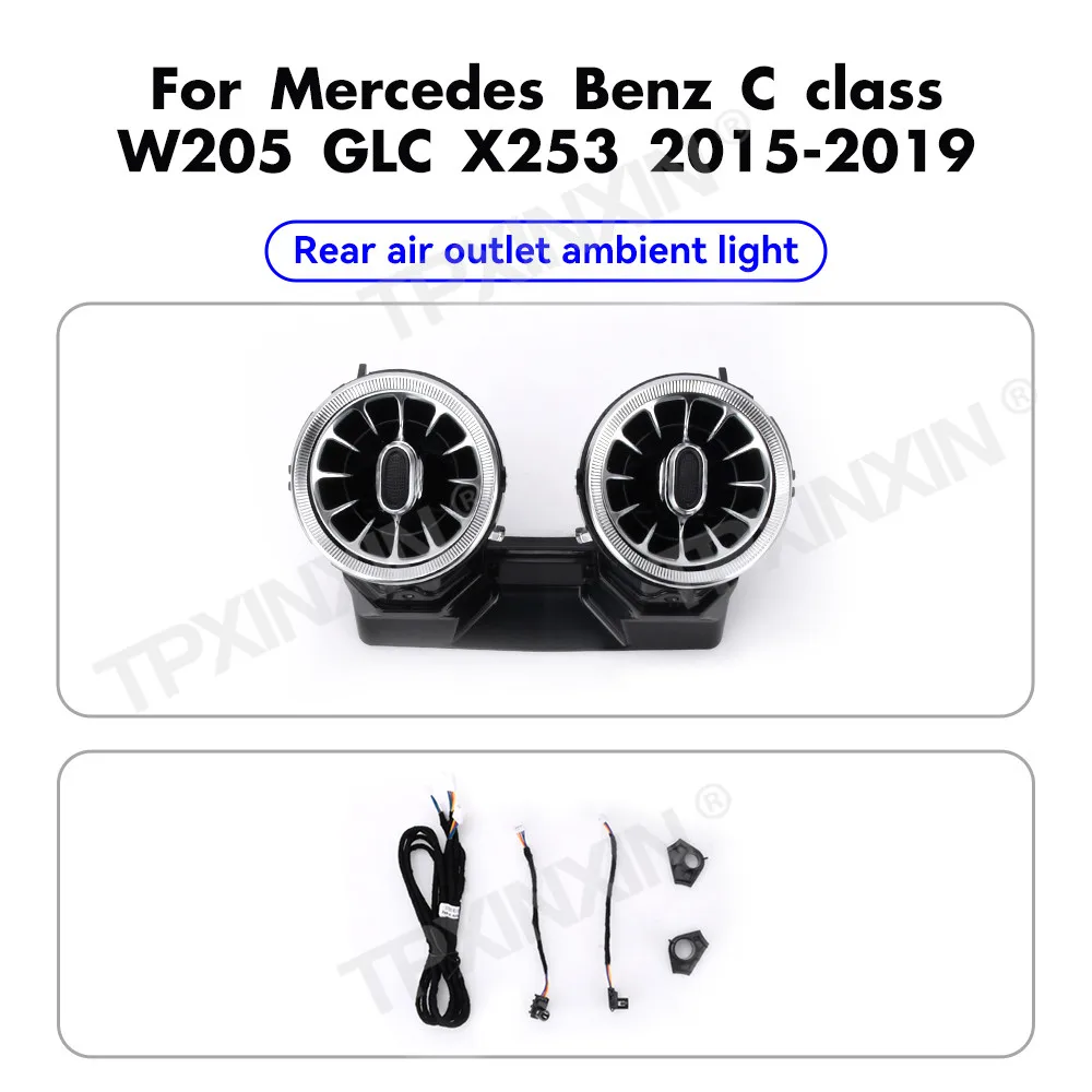 

Атмосферный светильник для Mercedes-Benz C W205 GLC X253 2015-2019, интерьерный светодиодный дисплей, аксессуары для развлечений автомобиля