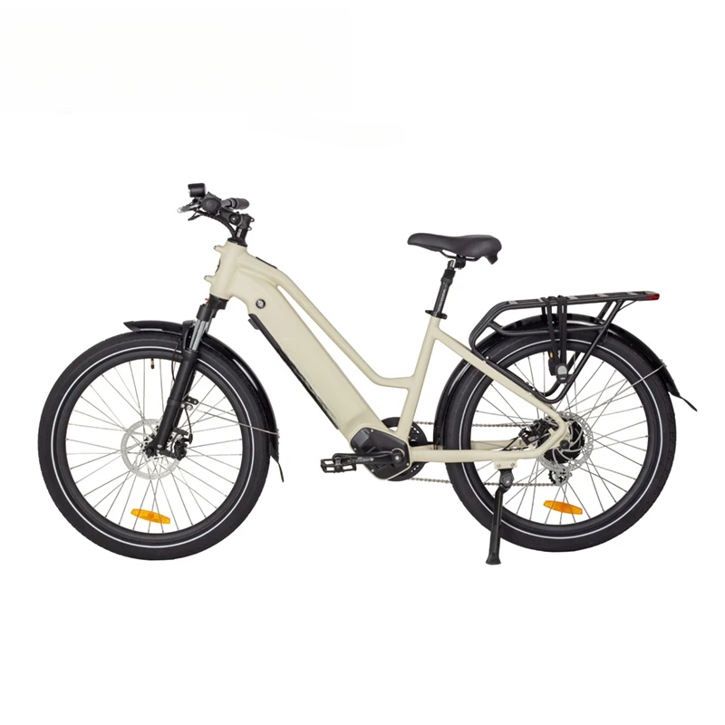 48V 350W Torque Sensing Hybrid City Road Electric Bicycle Integrated Frame Tube LCD Display For Daily Commute