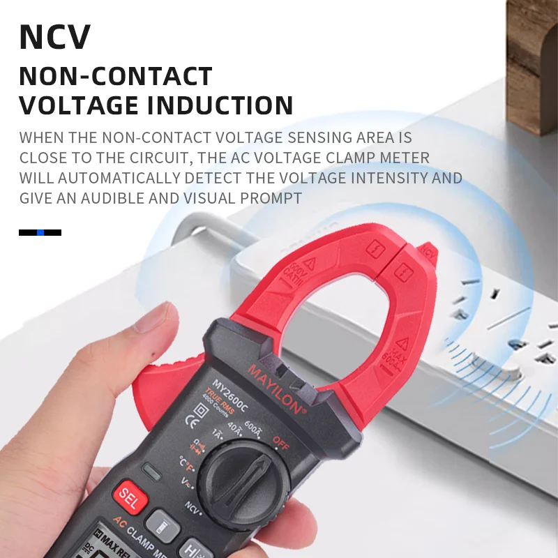 MY2600 シリーズクランプメーターデジタルマルチメーター AC/DC 電流カーアンプ Hz 静電容量 NCV 温度電流計電圧オームテスター