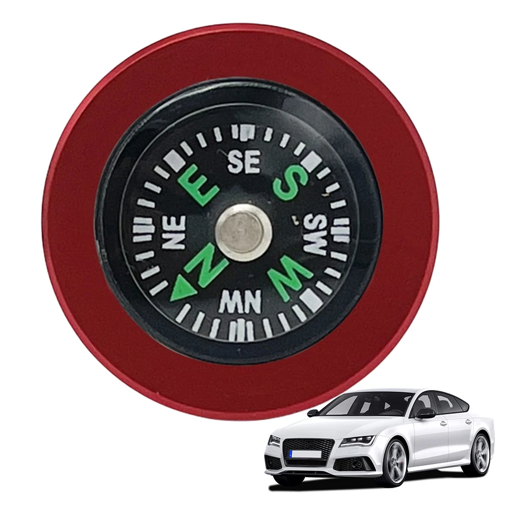 Compass Button Car Cigarette Lighter Plug Car Cigarette Lighter Plug Cover Dustproof Aluminum Alloy Waterproof for Auto Vehicles