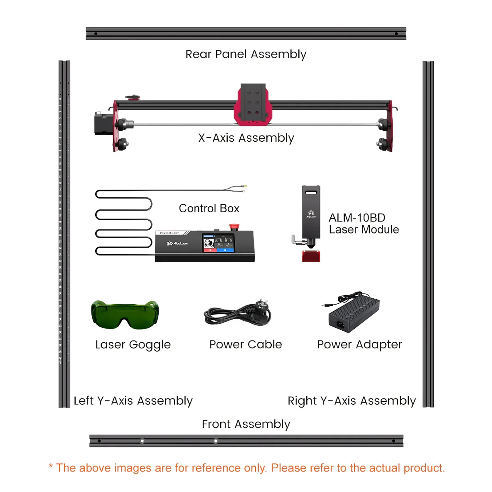 ALgolaser DIY KIT MK2 Laser Engraver 10W Laser Power Fast to Engrave 12000mm/min Laser Cutting Engraving Machine 400*435mm Work