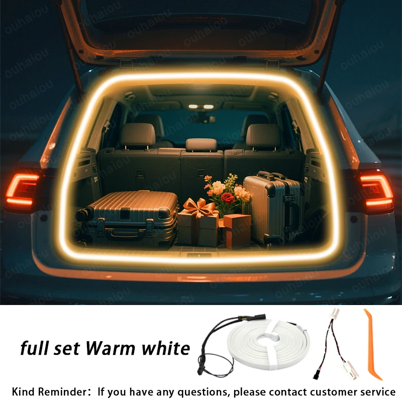 For Volkswagen Tiguan L/Pro Car Trunk Ambient Light Strip Led Non-Destructive Installation Modified Tailgate Decorative Lamp