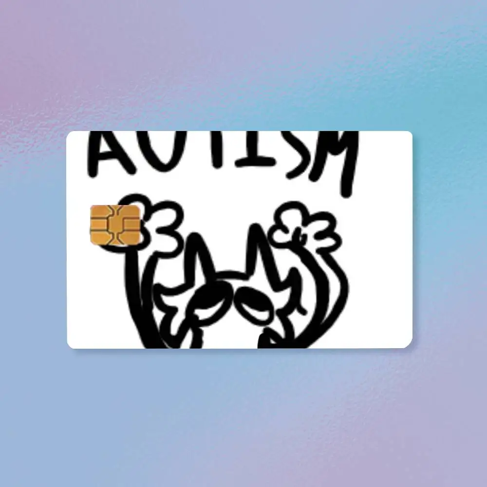 Rectangular I Am Autistic  Credit Card HD Stickers Easy to replace, change card style anytime as you like