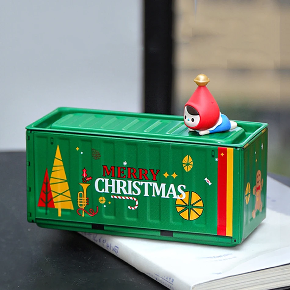 Mini ijzeren opbergdoos Miniatuur ijzeren opbergdoos Creatieve decoratie Verzamel kleine voorwerpen Desktop Mini containermodel Kerstcadeaus
