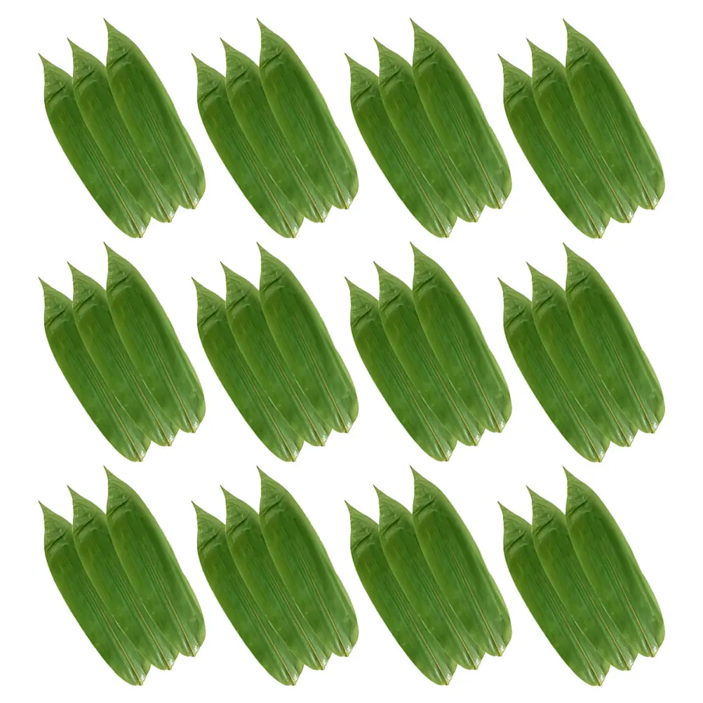 

100 Pcs Bamboo Leaf Arrangement 20x6CM Tray Ornament Japanese Food Mat Decorative Leaf Kitchen Bar Accessories
