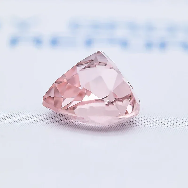 Lab Grown Sapphire Morgan Pink Heart Cut Charms VVS1 Koraliki do tworzenia biżuterii DIY Kolczyki Materiały do wyboru AGLCertificate