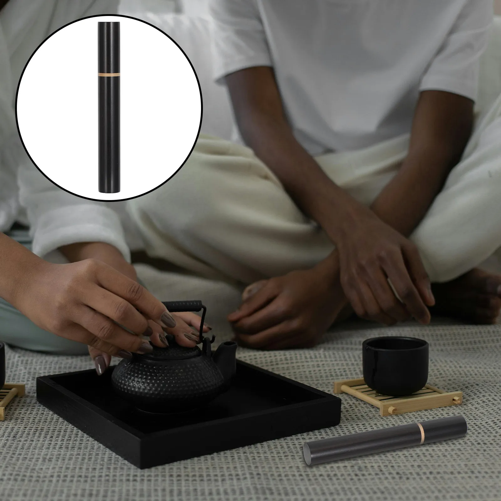 

Wooden Incense Stick Storage Box 9.2x0.8 Inch Portable Organizer Dustproof Travel Case for Home Aromatherapy Meditation Use