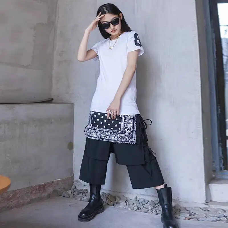 レディースワイド脚パンツズボンスカート春と秋の新二枚のデザインカジュアルカジュアル大サイズ9ワイド脚パンツ