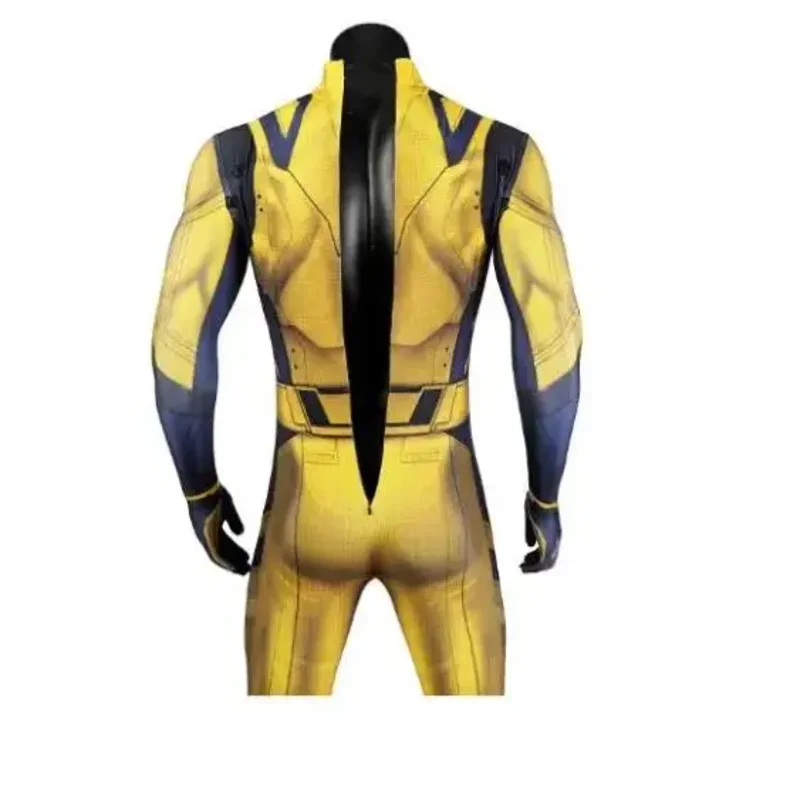 Men's Wolverine Cosplay Costume James Howlett Jumpsuit Shoulder Armor Set Zentai 3D Printed Jumpsuit