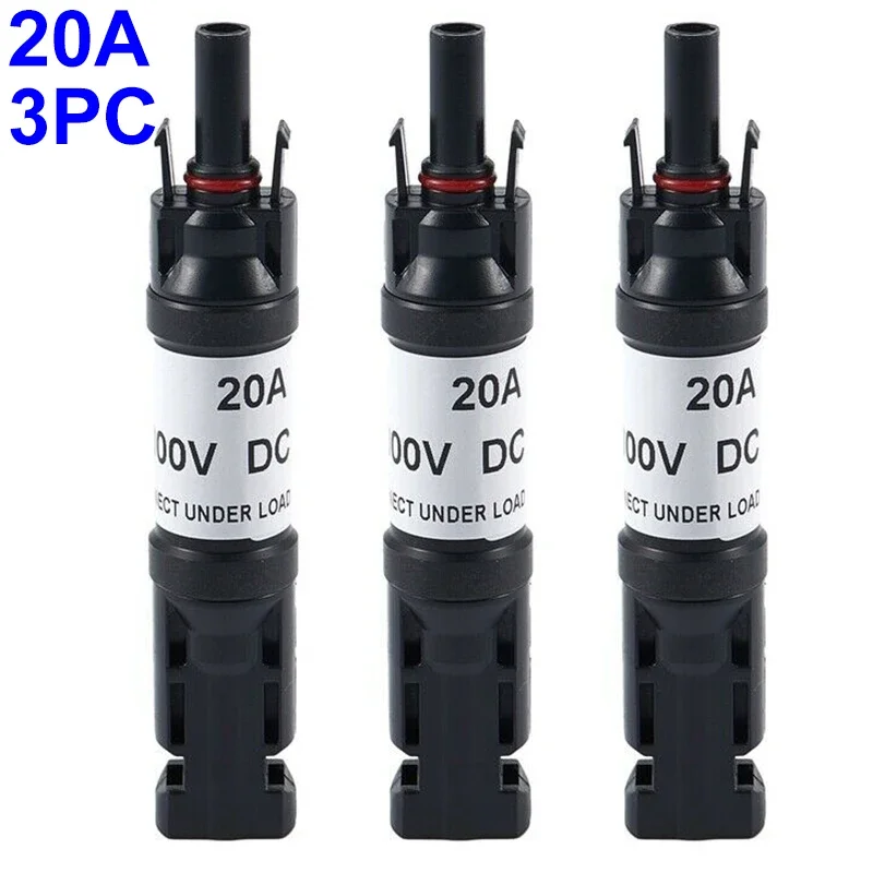 3pcs Photovoltaic Fuse Diode Connector 10A 15A 20A UL94-V0 IP67 Diode Solar Plug Connector Diode Connector For Solar PV System