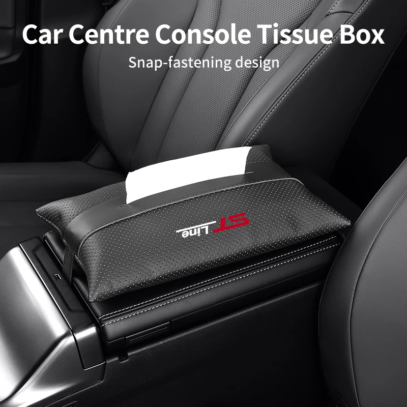 Universal Car Centre Console Tissue Box Seat Back Tissue Storage Bag For Ford Mustang Edge Mondeo ST Fusion Explorer Focu