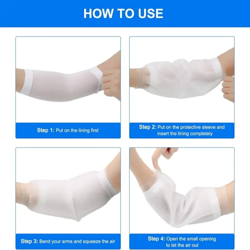 Picc Line Shower Cover for Upper Arm, Waterproof Picc Line Protector for Chemotherapy Shower and Bath Reusable