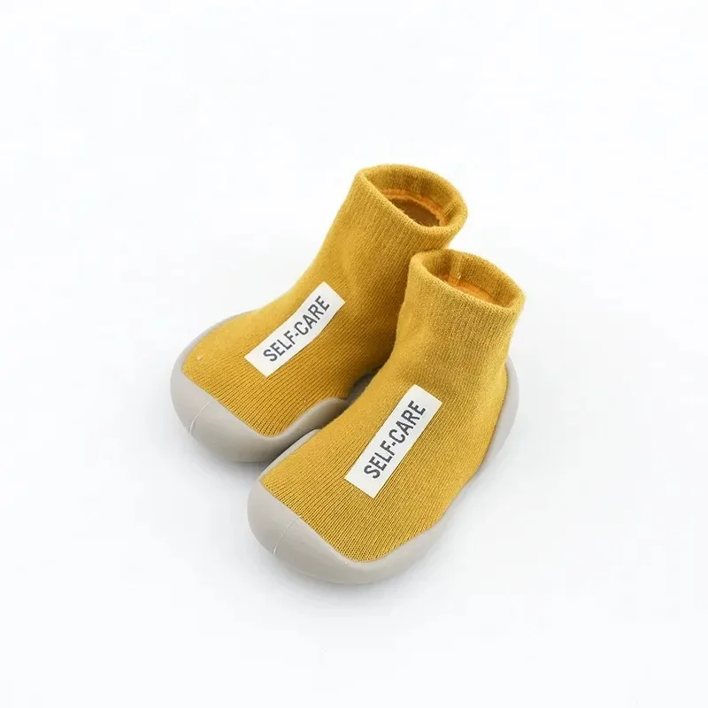 

Newborn Shoes Baby Boys Girls Toddler Moccasins Toddler Baby Anti-slip Shoes First Walker Baby Kids Rubber Sole Knit Booties