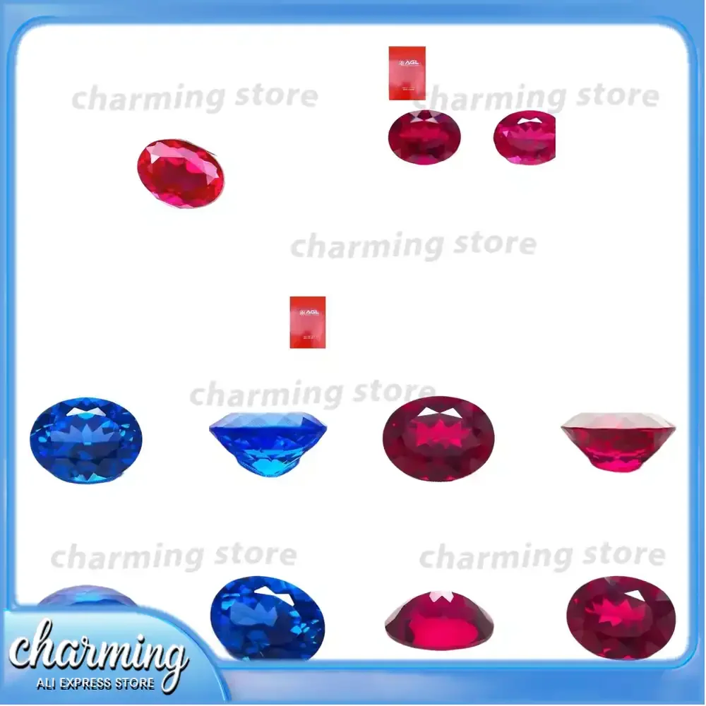

Laboratory Grown Sapphire Oval Cut Loose Gemstone for DIY Jewelry Making Rings Necklaces Lab Created Sapphire Gemstones AGL