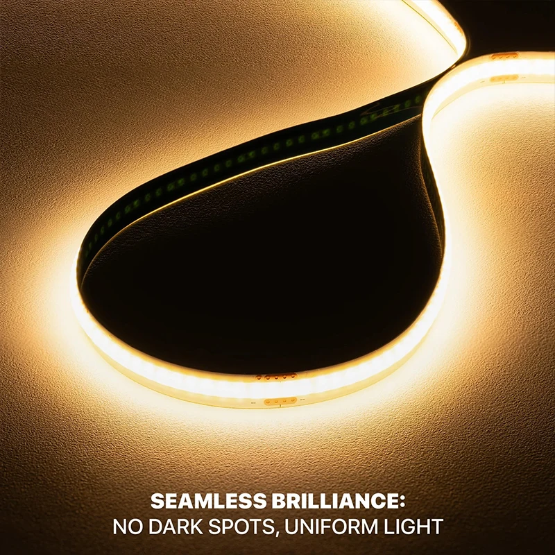 5V COB LED Light Strip 3AA Battery Powered Flexible Ribbon Diode 8MM High Density Linear Lighting Adhesive Tape Cabinet Lighting