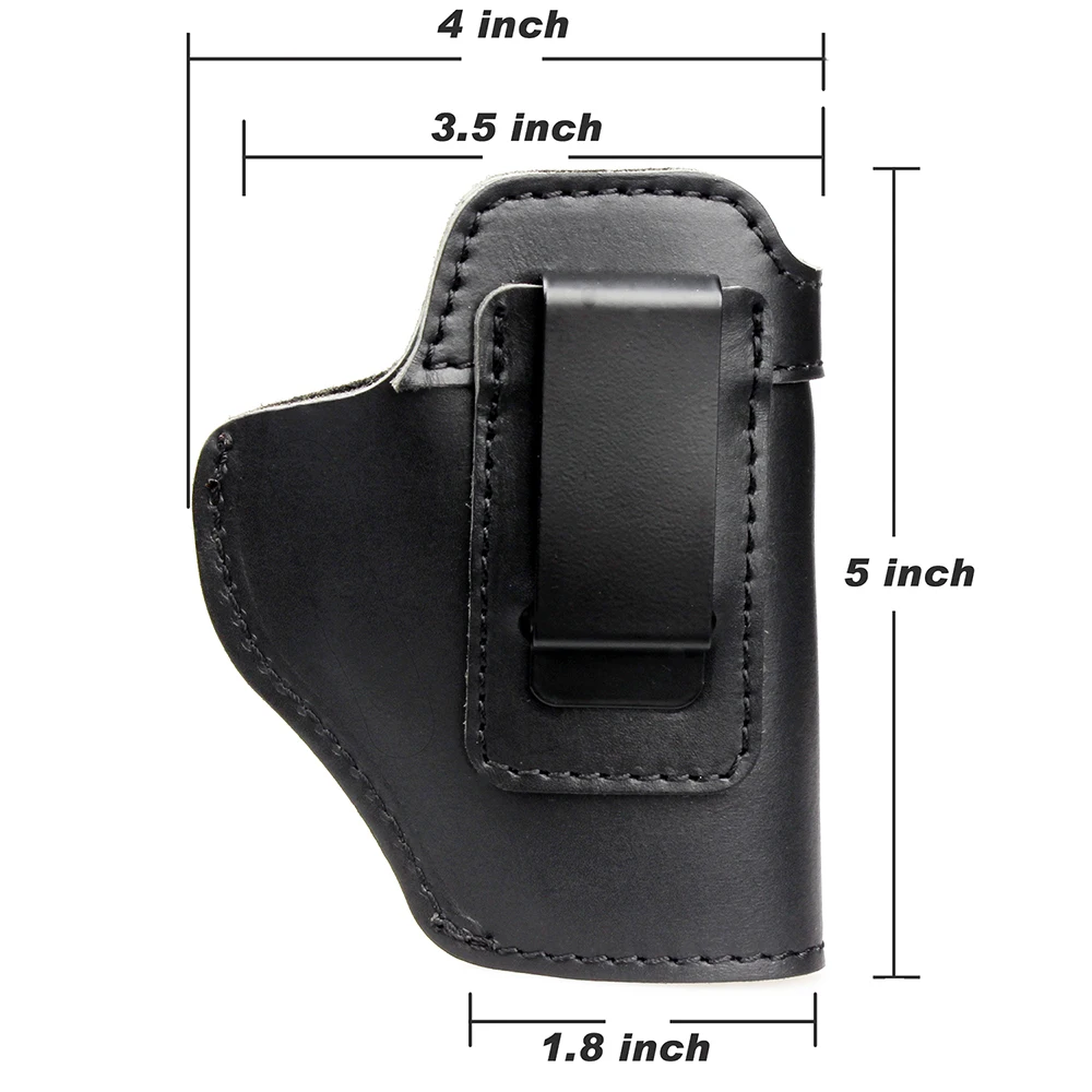 حافظة جلدية تكتيكية يسار يمين لحافظات المسدس Airsoft IWB المخفية لـ Glock 17 19 43X Sig P365 9 مللي متر للصيد