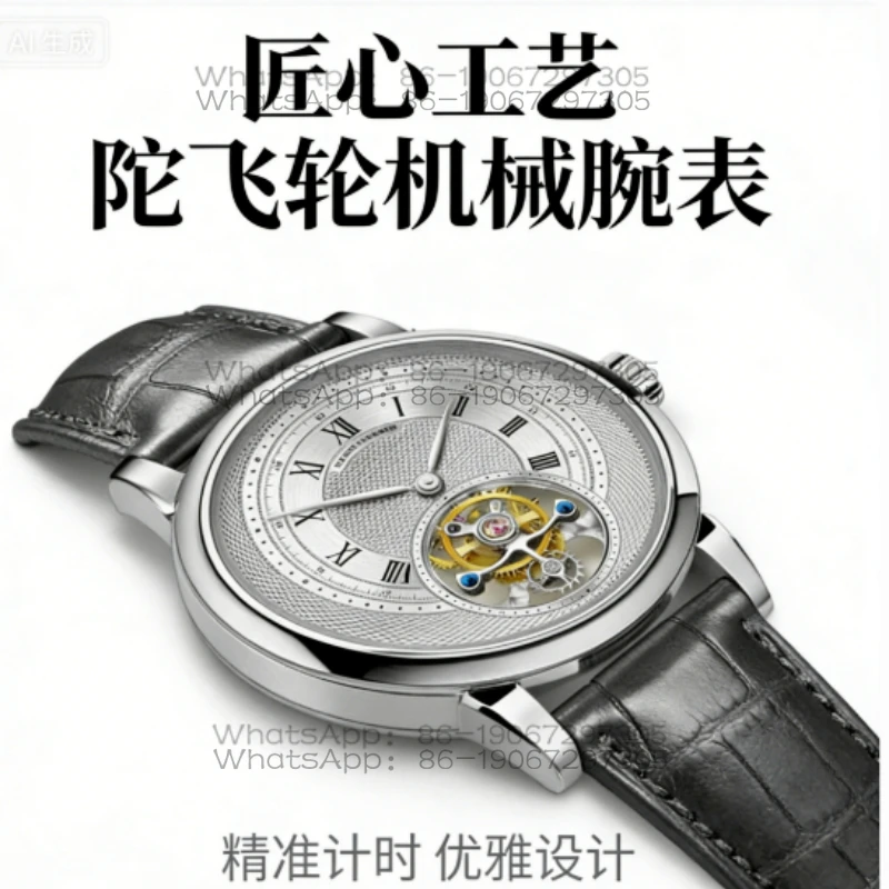 Custom New Genuine Original Men's Watch Men's Mechanical Watch Hollow Tourbillon Waterproof Casual Men's Watch