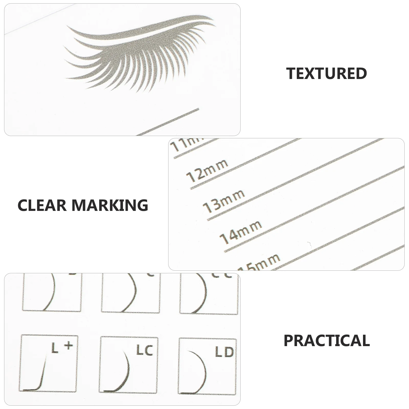 

Durable Acrylic Eyelash Display Tray Length Marks for False Lashes Extensions Professional Personal Use Grafting Supplies