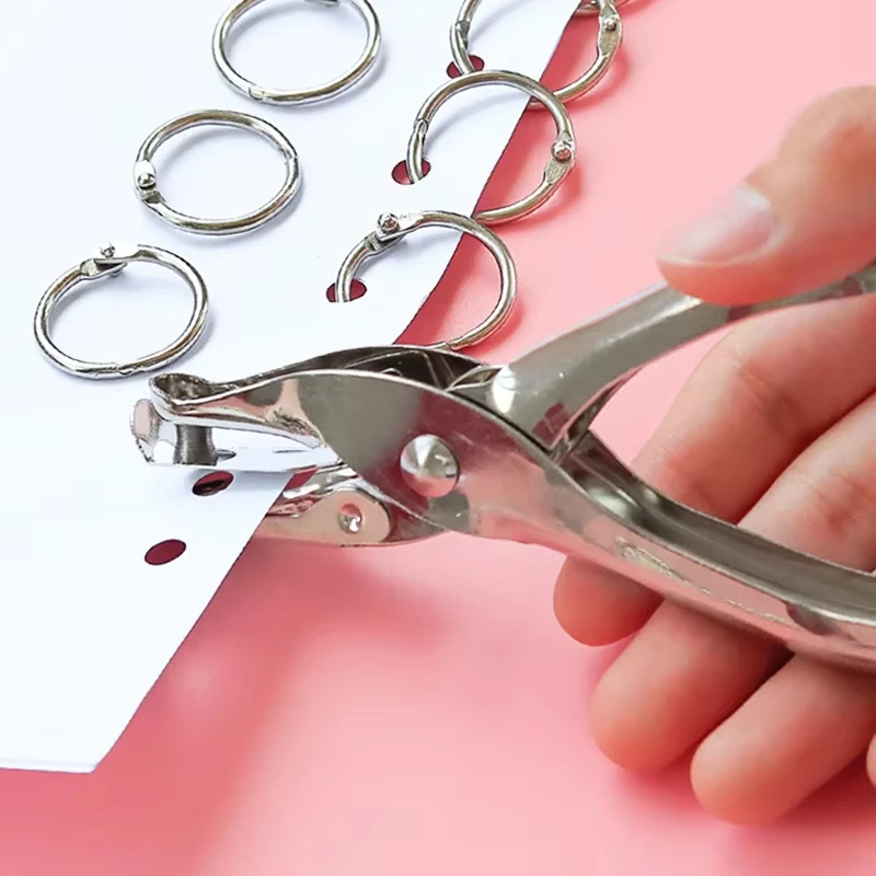 ハンドヘルドペーパーカッター単穴パンチハンドパンチ学校の学生をファイリングするため