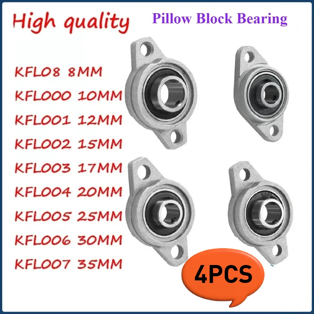 

4Pcs KFL KFL001 KFL004 KFL005 KFL000 KFL08 KFL08 8mm 12mm Pillow Block Rhombic Bearing Zinc Alloy Insert Linear Bearing Shaft