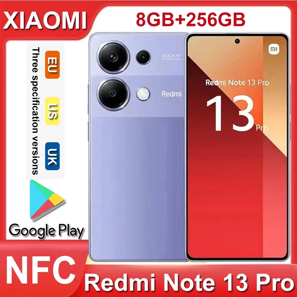 Redmi Note13pro brand new Global Pass dual-sim dual-standby mobile phone with 200 million pixels at the rear 5160mAh/8GB+256GB