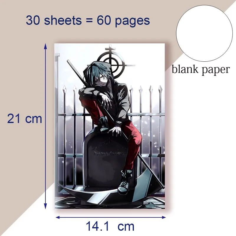 A5 Notebook Cartoon Anime Angels of Death Note Book Pad Journal Rachel Gardner Ray Zack Satsuriku No Tenshi Poster Girls Gift