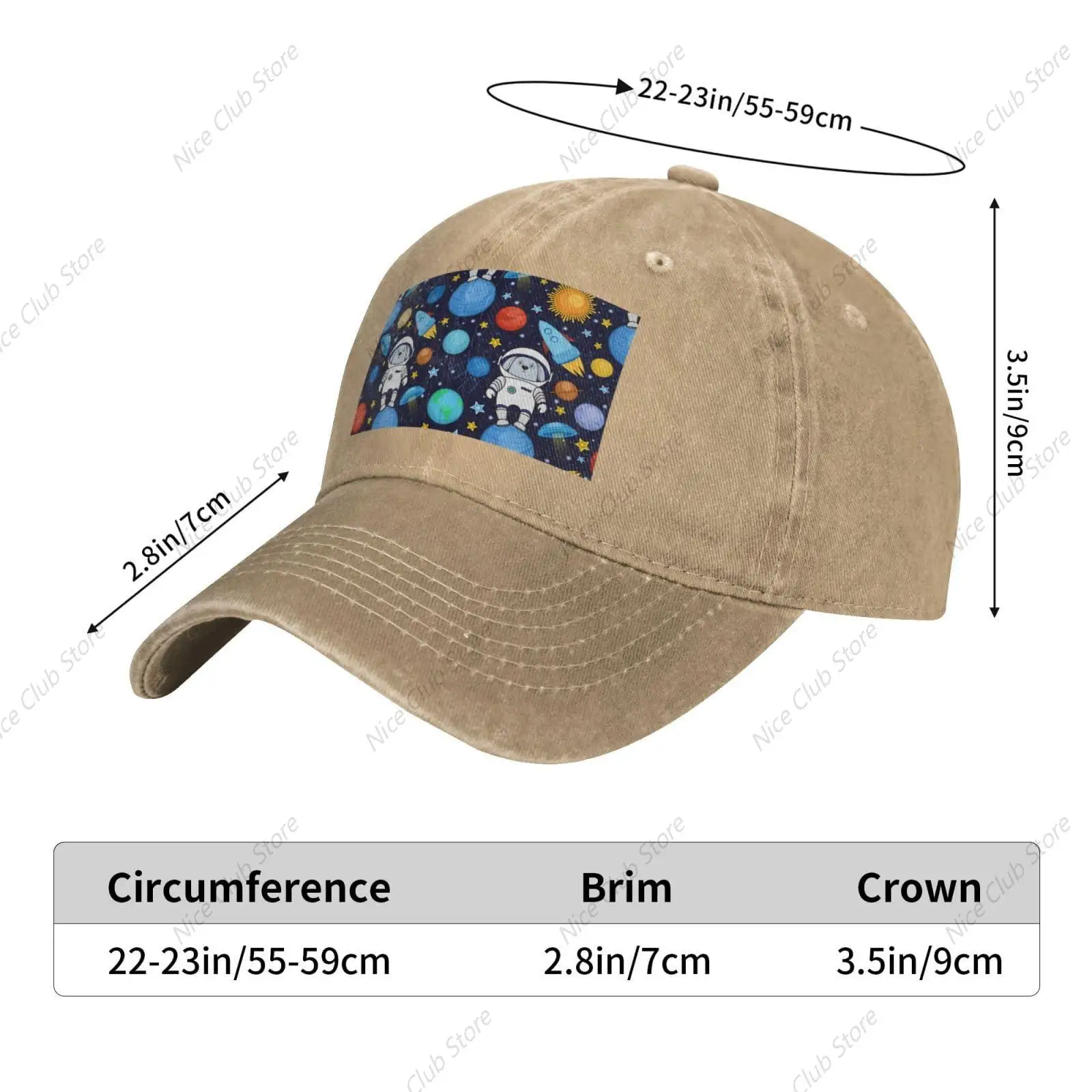 Gorra de béisbol de astronauta de conejo para hombres y mujeres, sombreros de camionero