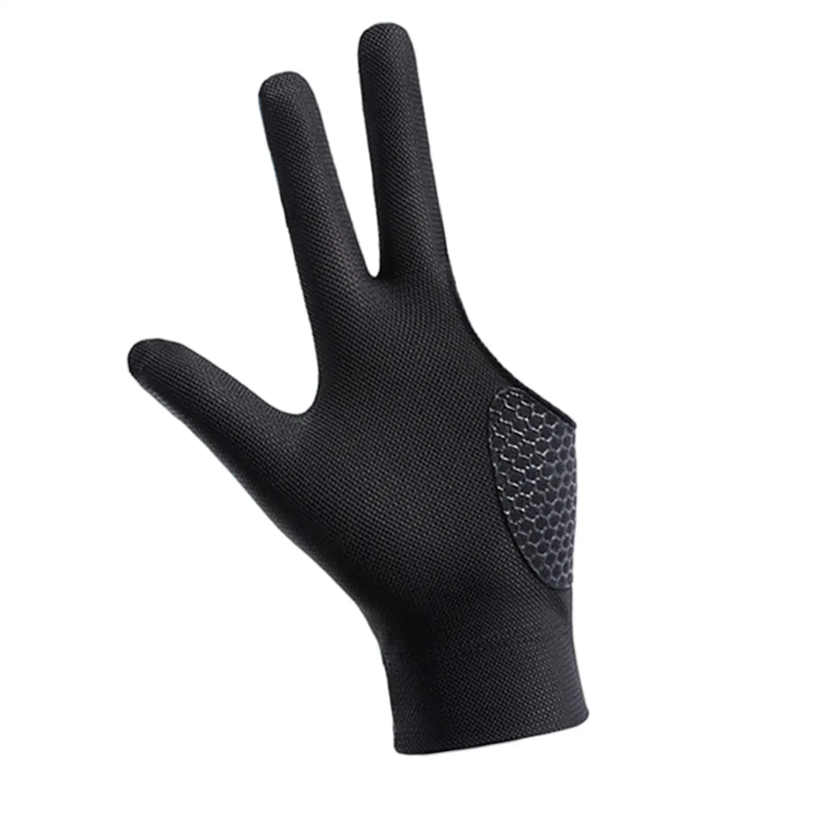 Stretchy Pool Cue Glove Three Fingers Breathable Hand Protector Nonslip Design for Billiards and Snooker Play