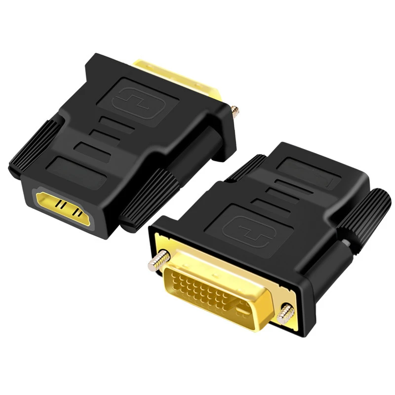 24k konverter DVI pria ke wanita, colokan berlapis emas 1080P Untuk proyektor HDTV monitor DVI 24 + 1 ke HDM1-compatible kabel adaptor