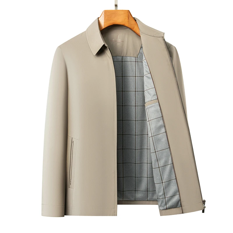 

Мужская деловая повседневная куртка весна-осень с отложным воротником в деловом стиле