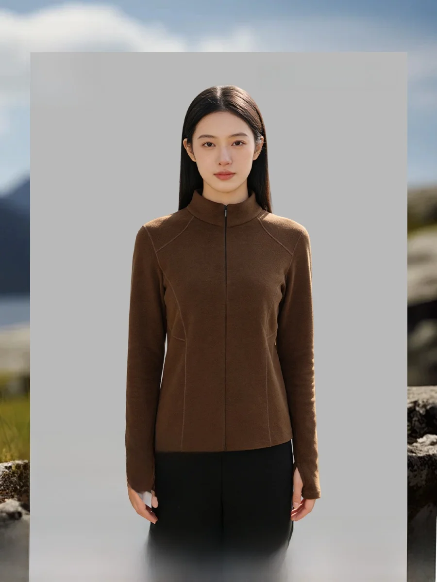 

Warm Fce Yoga Fitn Women's Clothing Zipper Slim Fit Base irt Sports Top Bot irt f Zipper Design Commute Sle