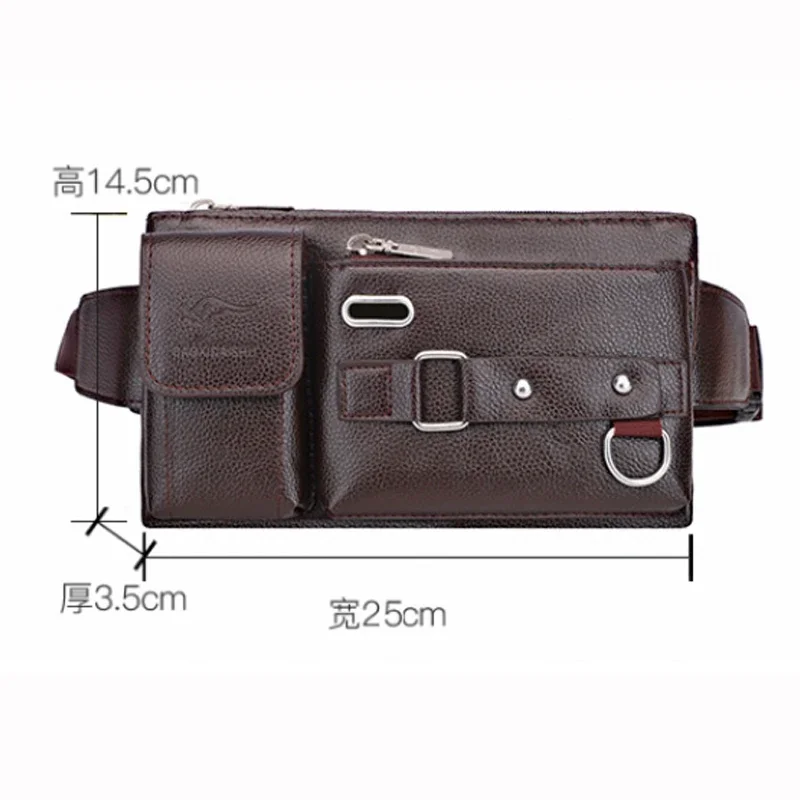 Fashion PVC Men Multifunctional Crossbody Pouch Waist Bag for Men Personalized Cycling Chest Bag Fanny Pack Waist Bag