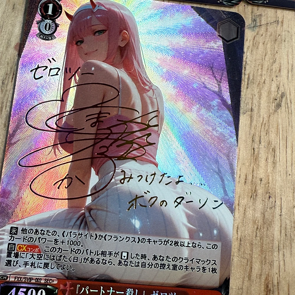 

3Pcs/set Weiss Schwarz Anime Collection Card DARLING in the FRANXX Zero Two Signature Card Refractive Color Flash Boy Gifts