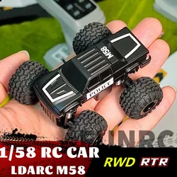 LDARC 1/58 1:58 Mini RC samochód M58 2.4G RTR zdalnie sterowany Monster Truck samochód zabawka na biurko dla dzieci