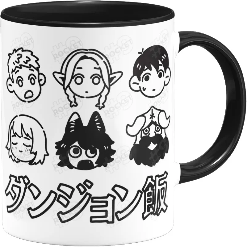 アニメダンジョンで大歓びマルシル・ライオスチルチャック戦士いづとみファリンカップセラミック印刷コーヒーミルクティージュースマグギフト