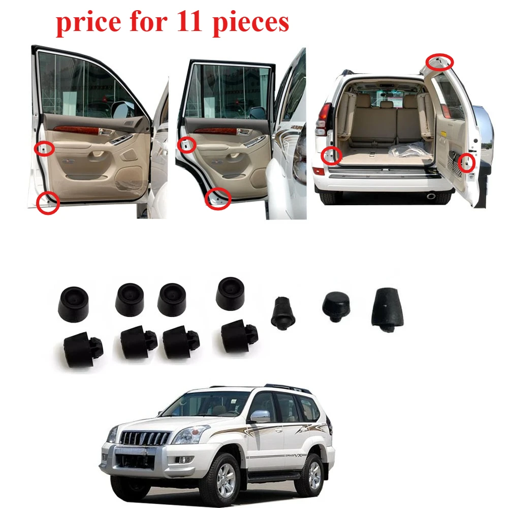 

11 Pieces Door Tailgate Cushioning Granular Pad for Land Cruiser for Toyota Prado LCP120 2003-2009 Rear Door Lexus GX470