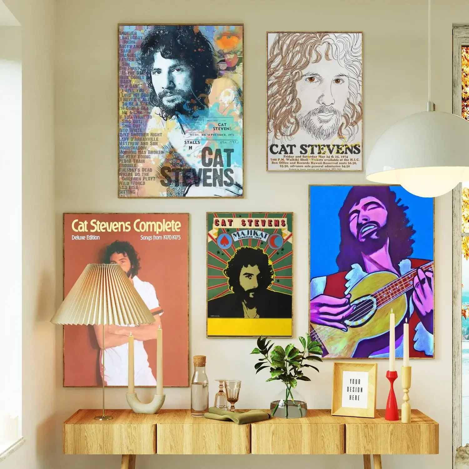 Póster de banda de Cat Stevens, impresiones, cuadro sobre lienzo para pared, póster para decoración moderna del hogar y la sala de estar familiar